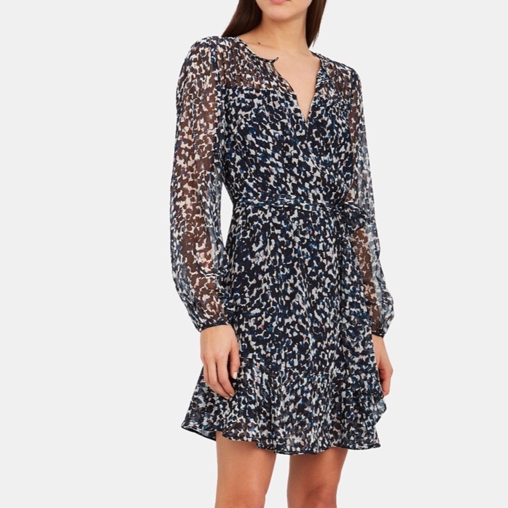INTERMIX Paige printed silk dress